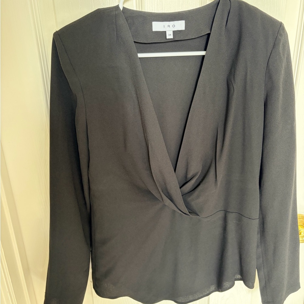 IRO Armene Elegant Black Crepe Blouse Almost new